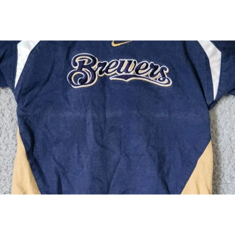 NIKE MLB Milwaukee Brewers Baby‎ Size 18-24 Mos Baseball Bodysuit Baby Toddler